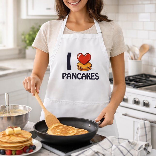 I kärlek Pancakes T-Shirt Förkläde (Skapare uppladdad)