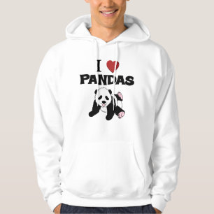 I kärlek Panda Bears Hoodie