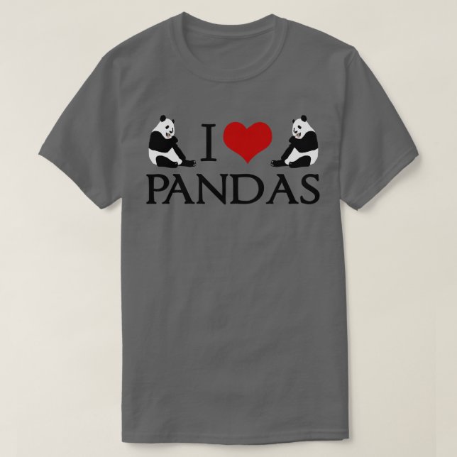 I Kärlek Panda Bears T Shirt (Design framsida)
