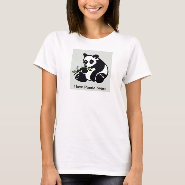 I kärlek Panda Bears - Wildlife - Animal Graphics T Shirt (Framsida)