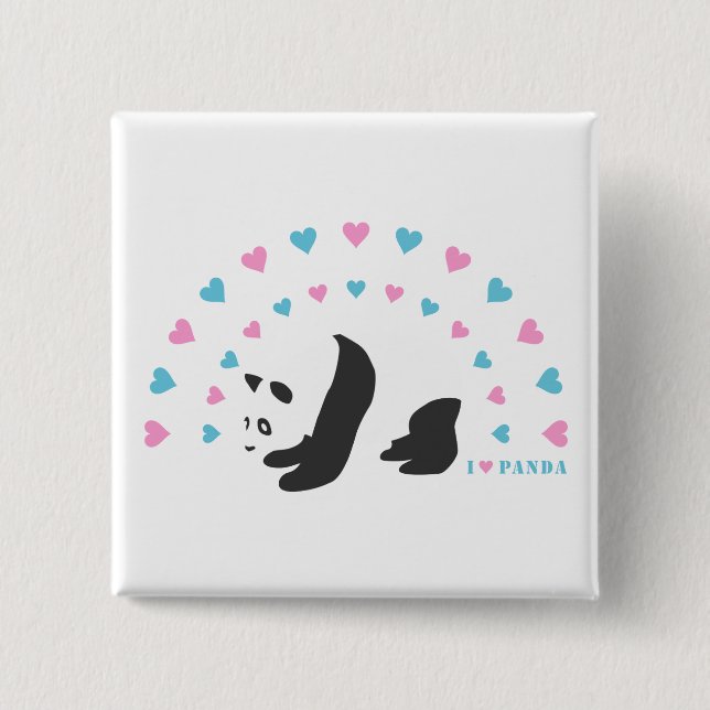 I Kärlek Panda Knapp (Framsida)
