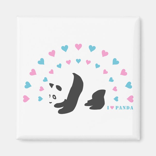I Kärlek Panda Magnet (Framsidan)