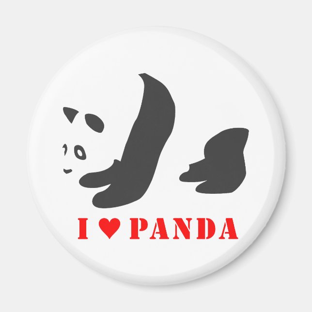 I Kärlek Panda (Svarta havet) Magnet (Framsidan)