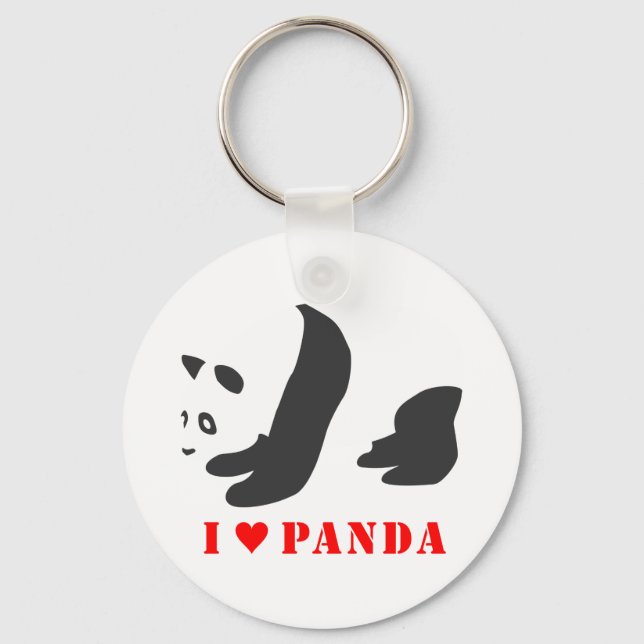 I Kärlek Panda (Svarta havet) Nyckelring (Framsida)