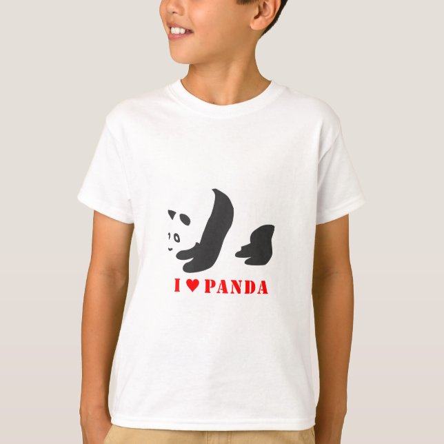 I Kärlek Panda (Svarta havet) Tee Shirt (Framsida)