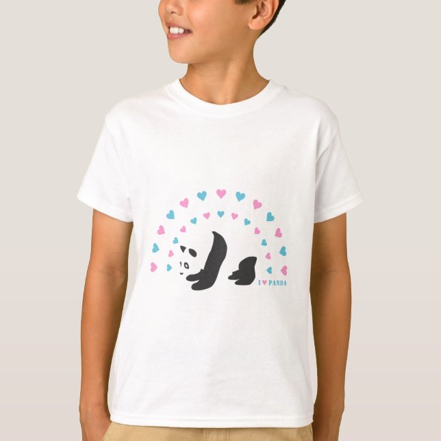 I Kärlek Panda T Shirt (Framsida)