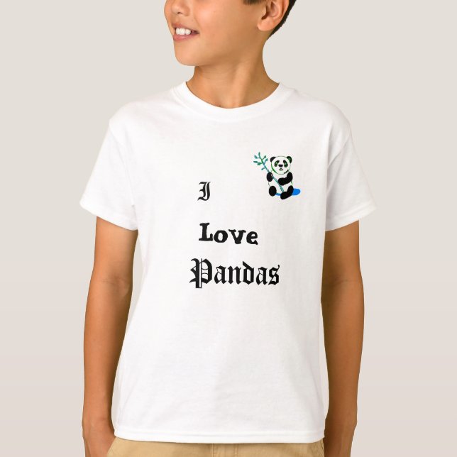 I Kärlek Pandas Kids' Sweatshirt Tee Shirt (Framsida)