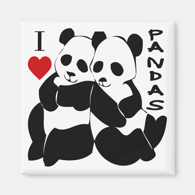 I Kärlek Pandas Magnet (Framsidan)