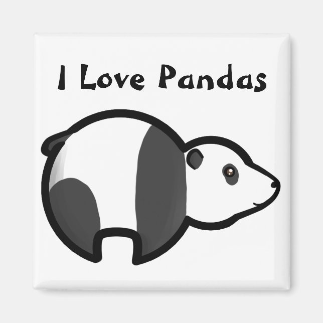 I Kärlek Pandas Magnet (Framsidan)
