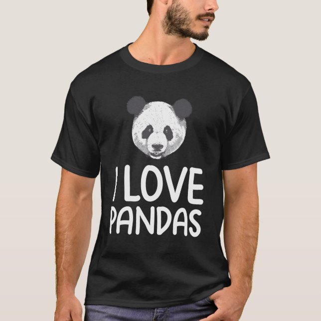 I Kärlek Pandas T Shirt (Framsida)