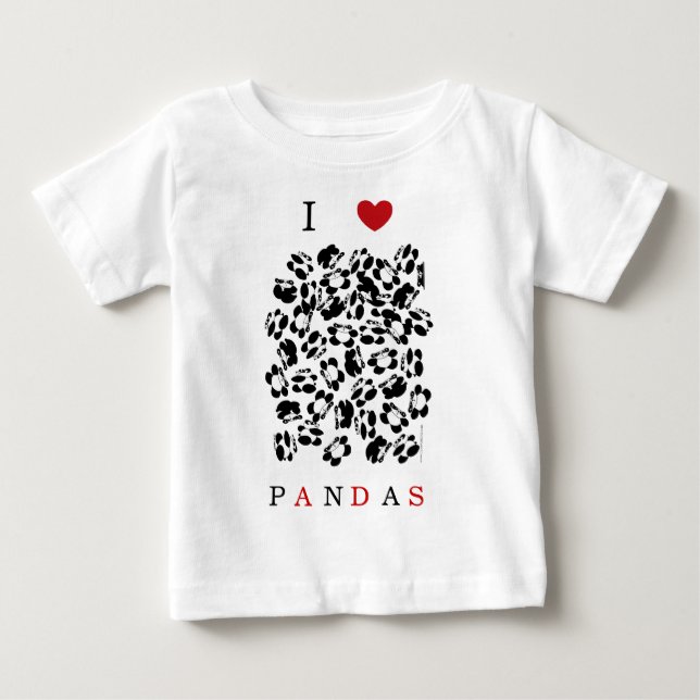 I kärlek pandas t-shirt (Framsida)