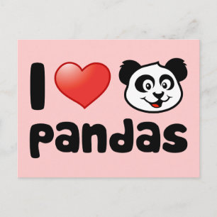I Kärlek Pandas Vykort