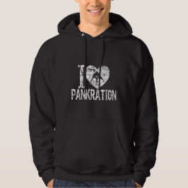 I Kärlek Pankration Grunge Heart Hoodie