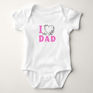 I Kärlek PAPPA, Cute Flicka T Shirt