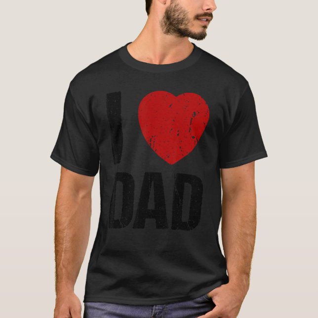 I kärlek Pappa dotter son far T Shirt (Framsida)