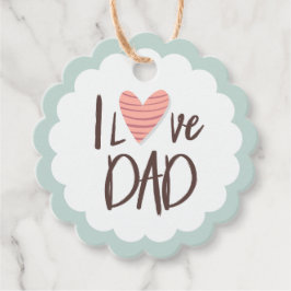 I kärlek pappa - fars dag - hjärtat gåvor etiketter