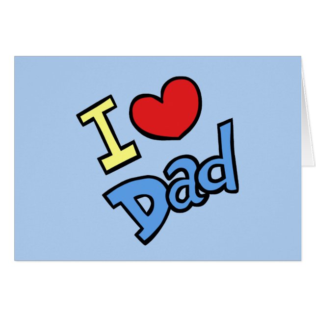 I KÄRLEK PAPPA HÄLSNINGSKORT (Framsidan Horizontal)