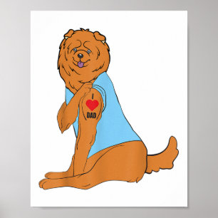 I Kärlek Pappa - Hund Hjärttatueringskorgen _1 Poster