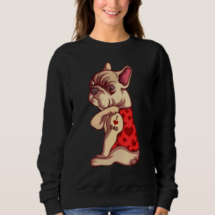 I Kärlek Pappa Hund Tattoo English Bulldog Fransk T Shirt
