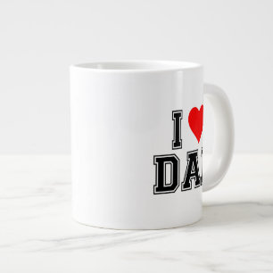 I Kärlek-Pappa-kaffe Mugg - minimalistiskt gåvobis Jumbo Mugg