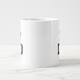 I Kärlek-Pappa-kaffe Mugg - minimalistiskt gåvobis Jumbo Mugg