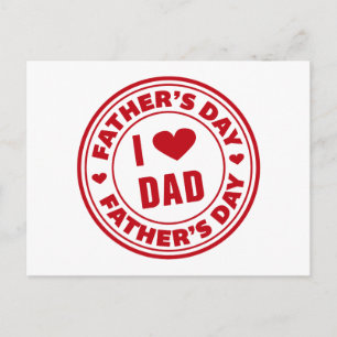 I KÄRLEK PAPPA LYCKLIG FARS DAG vykort