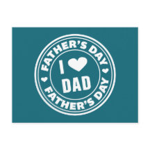 I KÄRLEK PAPPA LYCKLIG FARS DAG | vykort