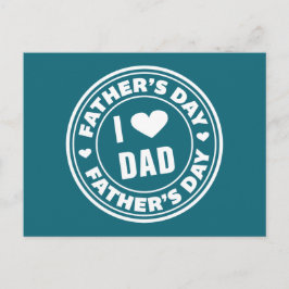 I KÄRLEK PAPPA LYCKLIG FARS DAG | vykort