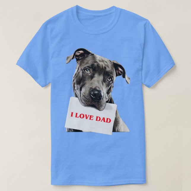 I kärlek Pappa Pitbull T Shirt (Design framsida)
