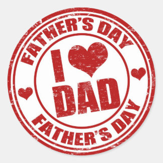 I KÄRLEK PAPPA RUNT KLISTERMÄRKE