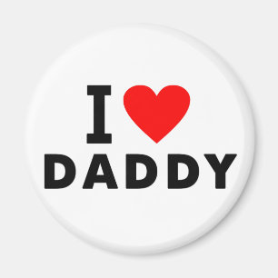 i kärlek pappa-texttext för hjärtpappa far-symbol magnet