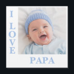 I Kärlek Pappa-typografi - Magnetkort<br><div class="desc">Söt fotokort med "I L-O-V-E Pappa typografi".  Lägg till ett eget foto för anpassning. Så söt!</div>