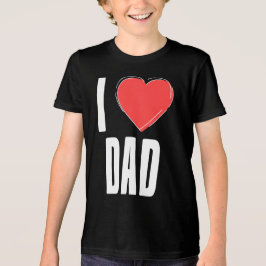 I Kärlek Pappa Typography Kids Far's Day Shirt T Shirt