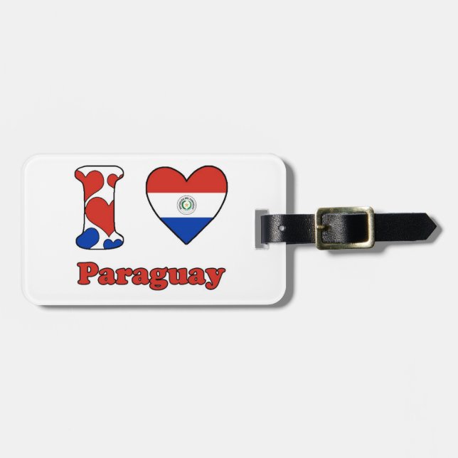 I kärlek Paraguay Bagagebricka (Horisontell Framsida)