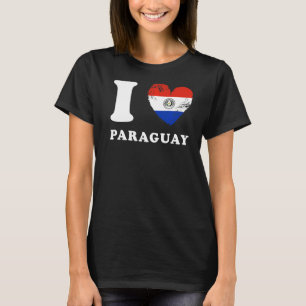 I Kärlek Paraguay Heart Flagga Paraguay T Shirt