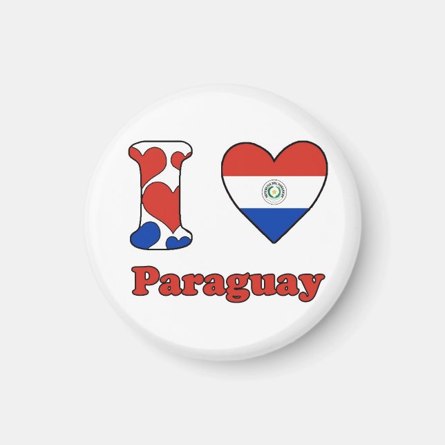 I kärlek Paraguay Magnet (Framsidan)