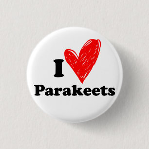 I kärlek Parakeets Knapp