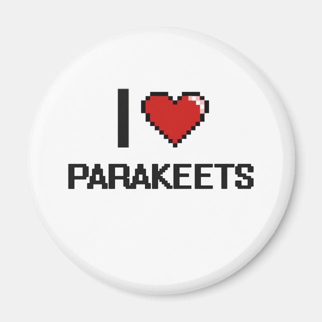 I kärlek Parakeres Digital Design Magnet (Framsidan)