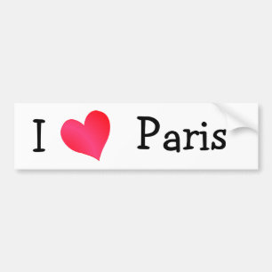 I Kärlek Paris Bildekal