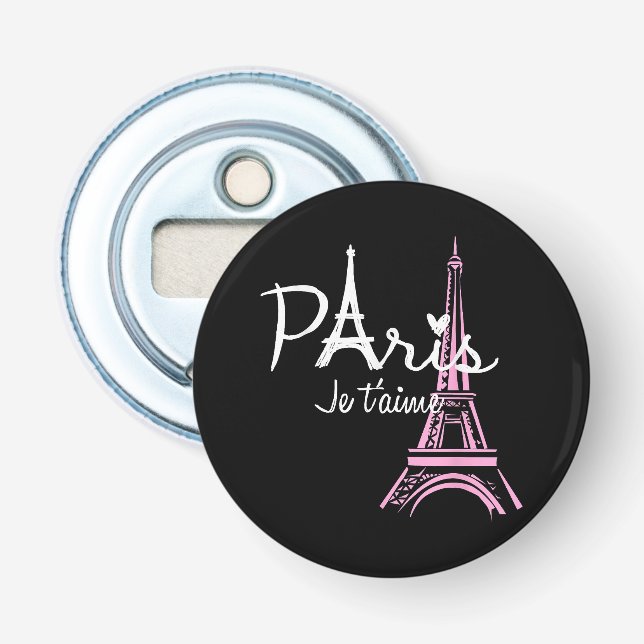 I Kärlek Paris Eiffel Torn Frankrike Fransk Souven Flasköppnare (Framsidan)