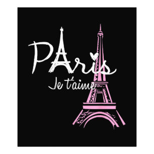 I Kärlek Paris Eiffel Torn Frankrike Fransk Souven Fototryck