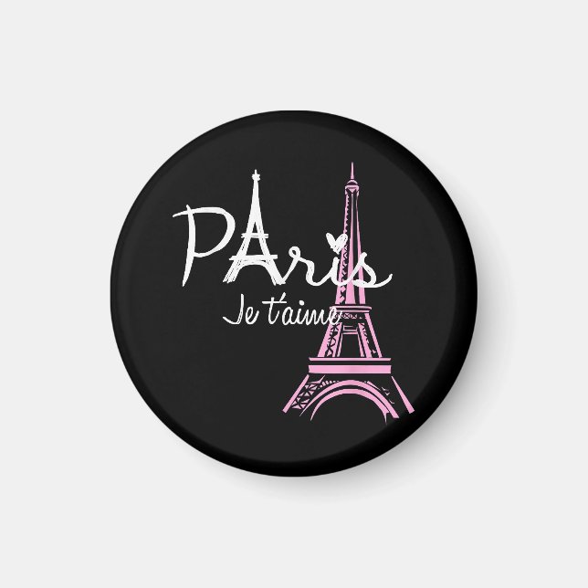 I Kärlek Paris Eiffel Torn Frankrike Fransk Souven Magnet (Framsidan)