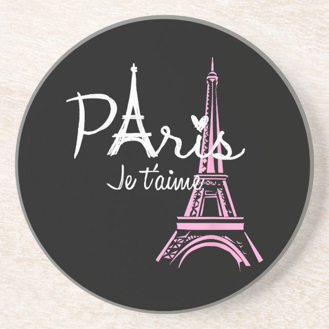 I Kärlek Paris Eiffel Torn Frankrike Fransk Souven Underlägg (Framsidan)