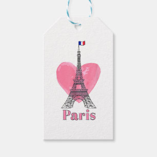 I Kärlek Paris Eiffel Torn Frankrike Gift Presentetikett