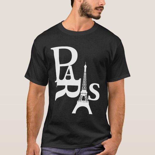 I Kärlek Paris Eiffel Torn Frankrike T Shirt (Framsida)