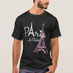 I Kärlek Paris Eiffel Torn Frankrike T-Shirt Frans