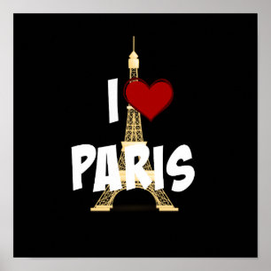 "I Kärlek Paris," Eiffel Torn, Poster