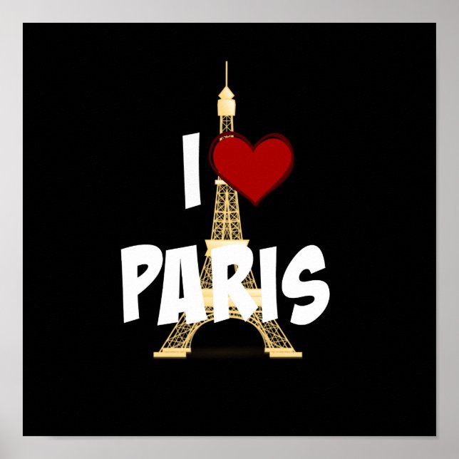 "I Kärlek Paris," Eiffel Torn, Poster (Framsidan)