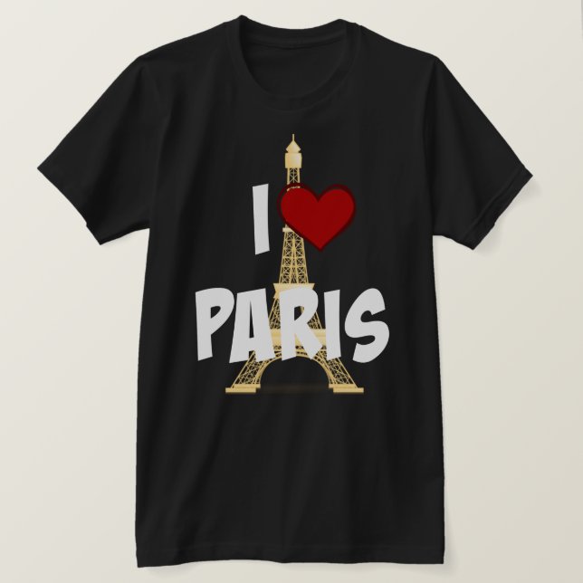 I Kärlek Paris, Eiffel Torn T Shirt (Design framsida)