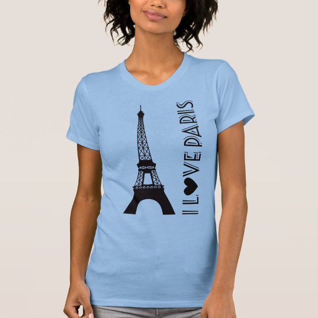 I Kärlek Paris | Eiffel Torn T Shirt (Framsida)